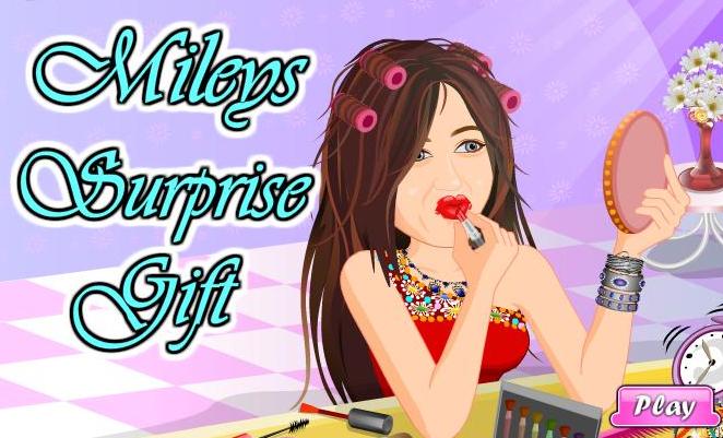 the game miley cyrus surprise gift make up